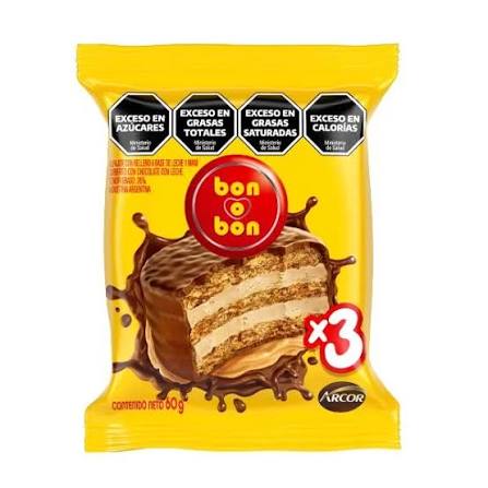 ALFAJOR BON O BON TRIPLE NEGRO (comprando 3 o más precio mayorista)